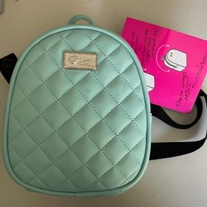 Hersey Johnson small teal back pack. NWT.
